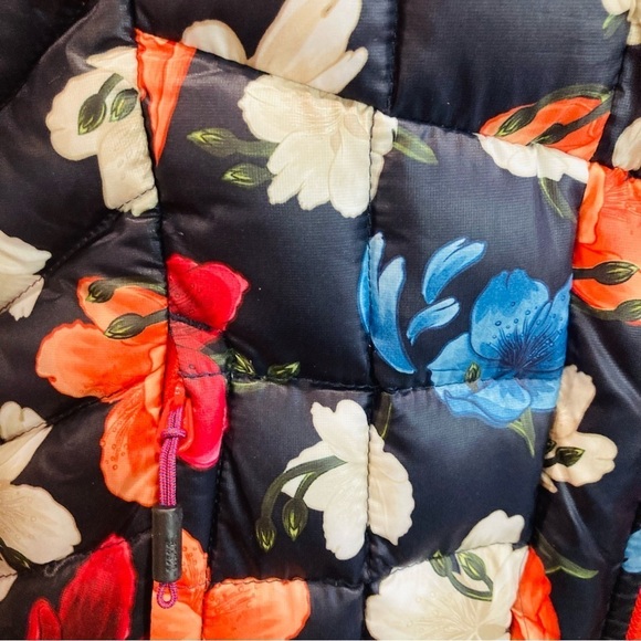 ORAGE Sz M Hooded Puffer Down and Feather Filled Floral Ski  Jacket Coat - Picture 10 of 13